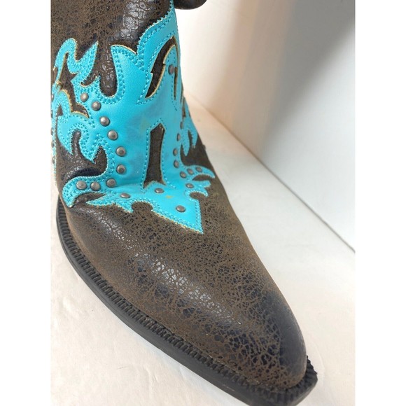 Passions Woman Turquoise Colt Boots Size 10 - Picture 11 of 16